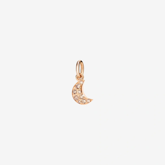 Precious Moon Pendant in 9Kt Rose Gold and Brown Dodo Diamonds DMB7006_MOONS_DBR9R