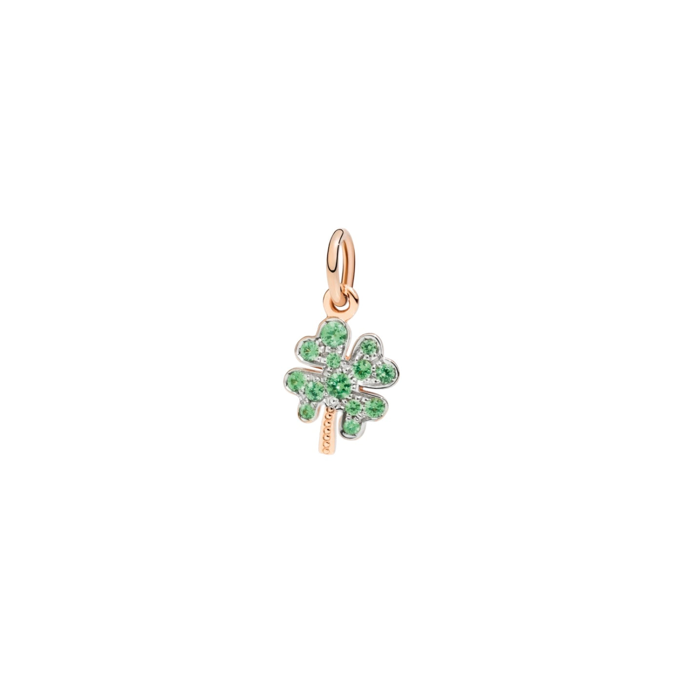 Precious four-leaf clover pendant in 9 kt rose gold Tzavoriti Dodo DMB8008_FOURS_0TZ9R