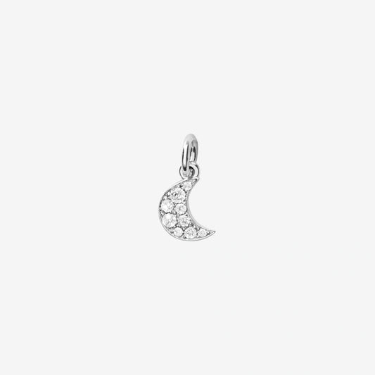 Precious Moon Pendant in 18K White Gold and White Diamonds Dodo DMB9032_MOONS_DB0OB