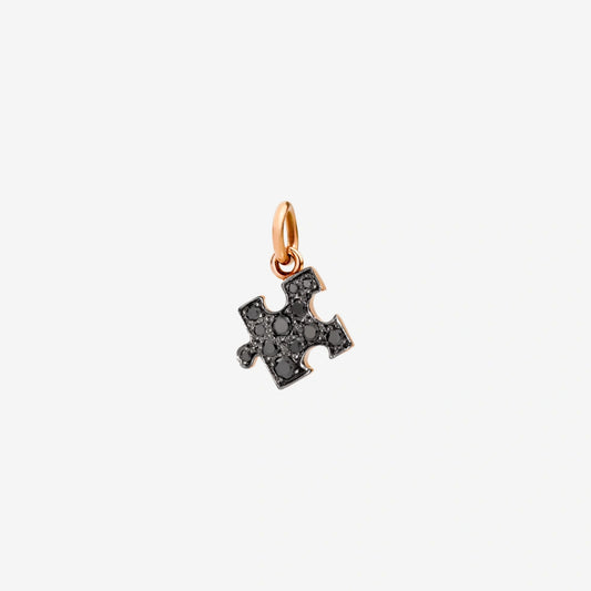 Precious Puzzle Pendant in 9Kt Rose Gold and Black Dodo Diamonds DMC1001_PZZLS_DBB9R