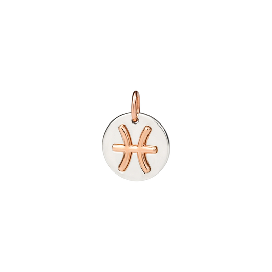 Zodiac Pendant Pisces Silver Rose Gold 9 kt Dodo DMC2010_ZODPE_0009A