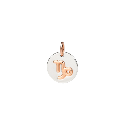 Capricorn Zodiac Pendant Silver Rose Gold 9 kt Dodo DMC2013_ZODCP_0009A