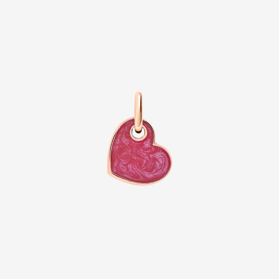 9 Kt Rose Gold Red Enamel Heart Pendant Dodo DMC4011_HEART_ERO9R