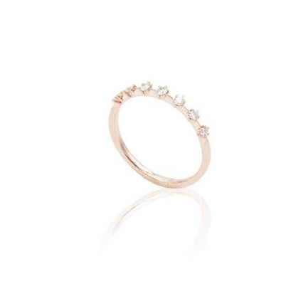 Anello Fedina Oro rosa 18 Kt E Diamanti Crivelli 370-XR7892