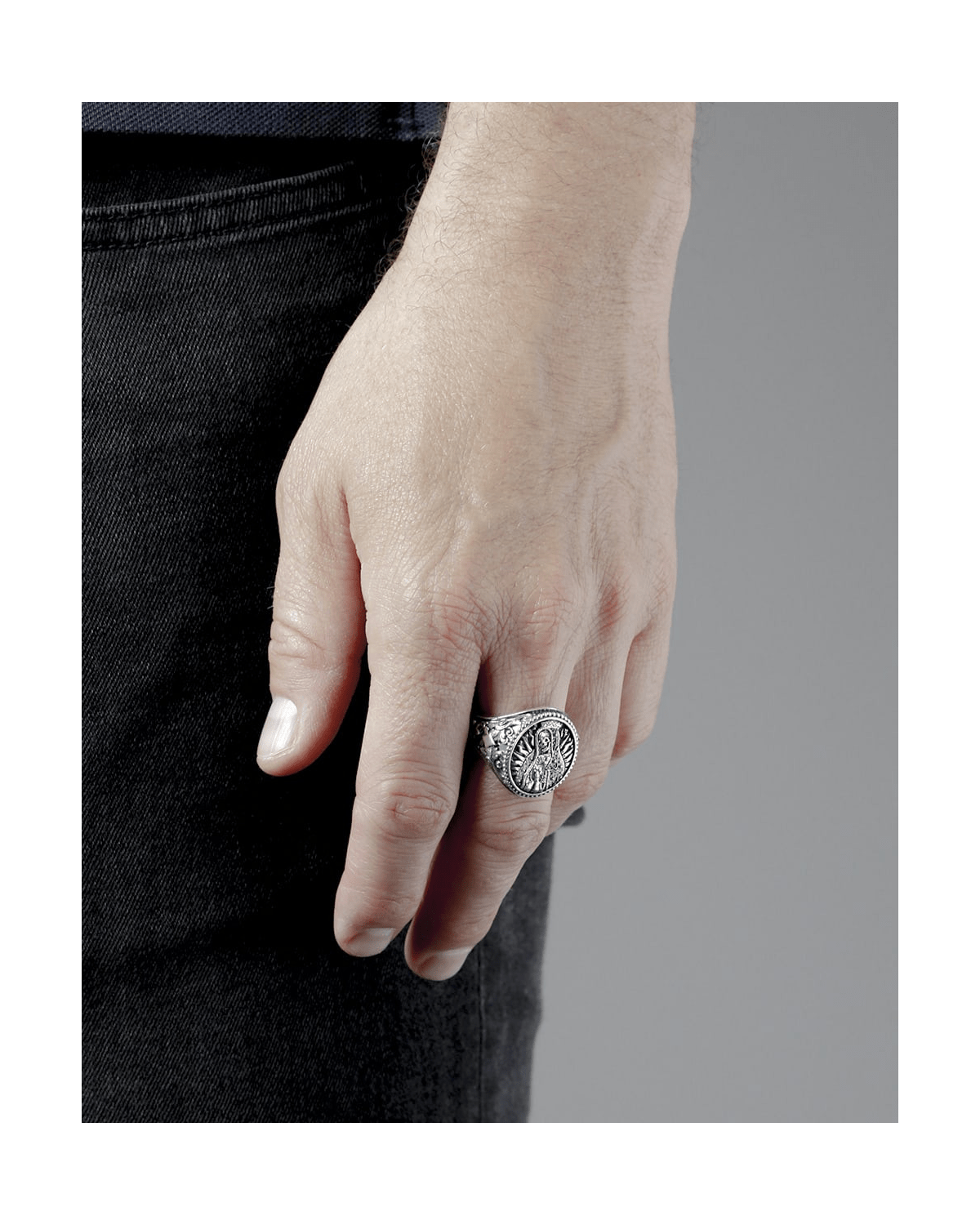 Anello Chevalier Santa Muerte Argento NOVE25 N25ANE00157