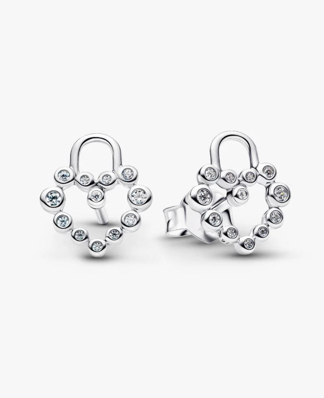 Orecchini Lucchetto Cuore Luminoso Argento Sterling 925 Pandora 294419C01