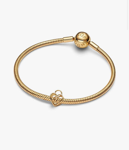 Charm Openwork Lucchetto Cuore Finitura in Oro Pandora 764358C00