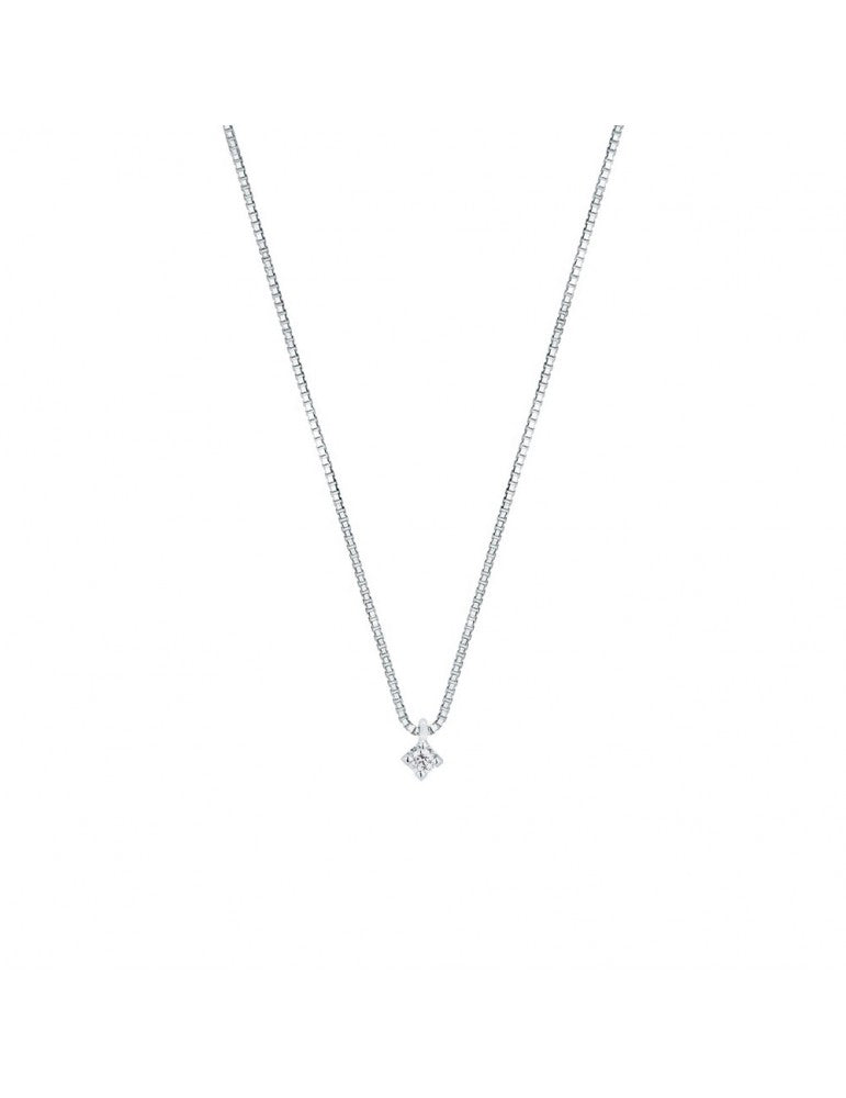 Girocollo Punto Luce con Diamante in Oro Bianco Mirco Visconti BN1/3