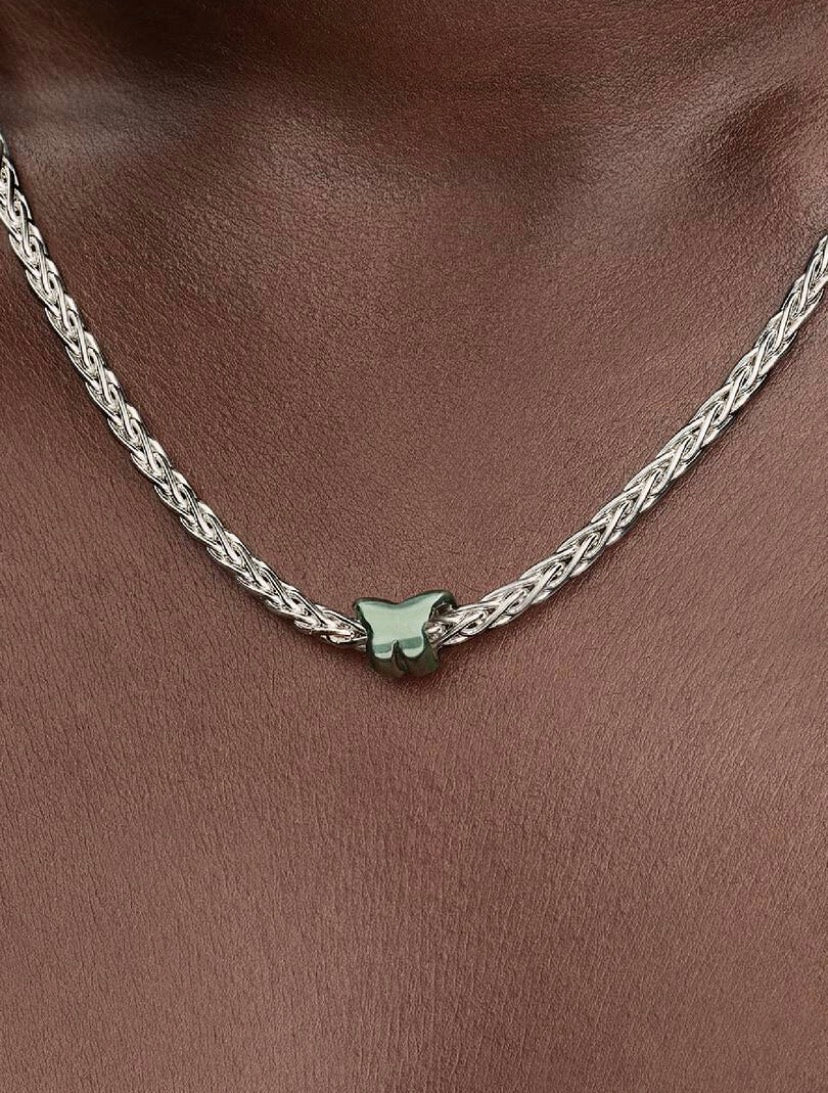 Mini Charm Farfalla effetto metallico verde Pandora 794783C01