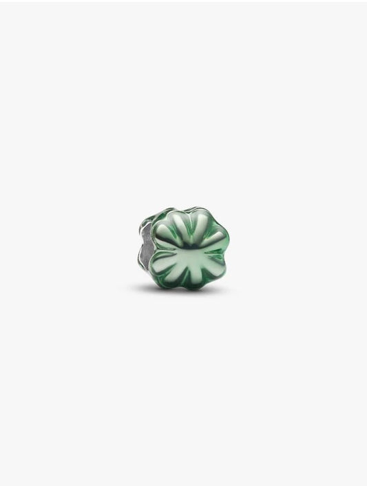 Mini Charm Quadrifoglio effetto metallico verde Pandora 794817C01