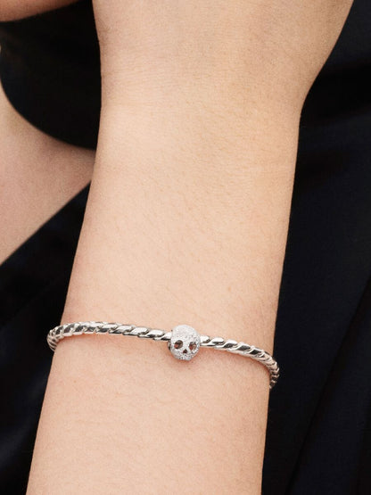 Mini Charm Teschio effetto diamantato Argento Sterling 925 Pandora 794040C00
