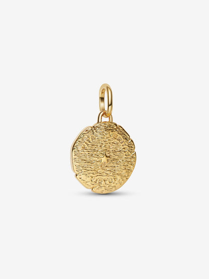 Charm Medallion Leone "Vita Veritas Virtus" Placcatura in Oro 14k Pandora 763974C01