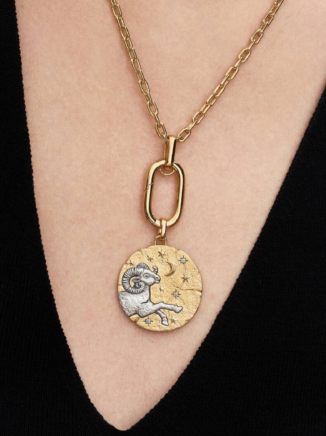 Charm Medallion XL Ariete "Acta Non Verba" Pandora 764997C01