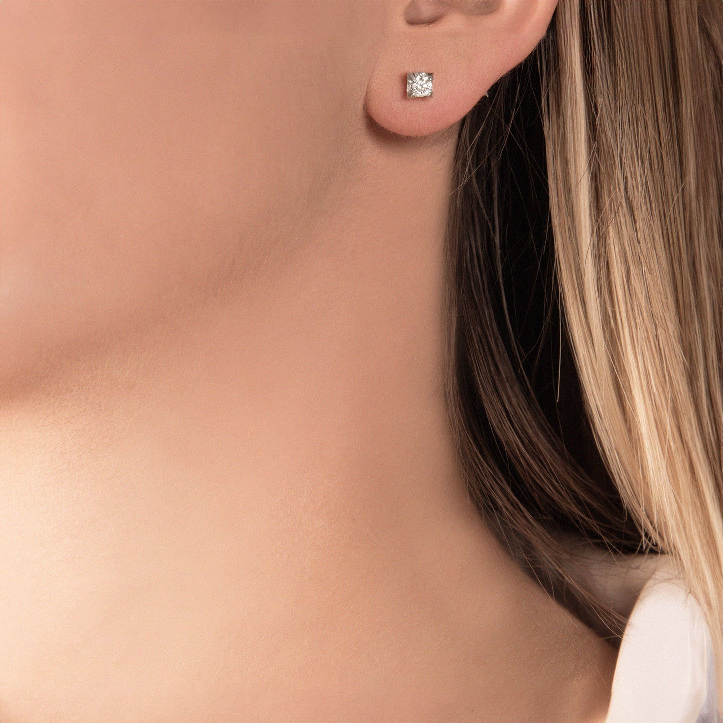 Orecchini Punto Luce con Diamante in Oro Bianco Mirco Visconti BN4/80