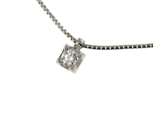 Girocollo Punto Luce con Diamante in Oro Bianco Mirco Visconti HP23/90