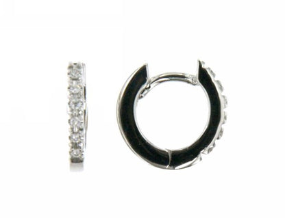 Orecchini a Cerchio con Diamanti in Oro Bianco Mirco Visconti GM125/3