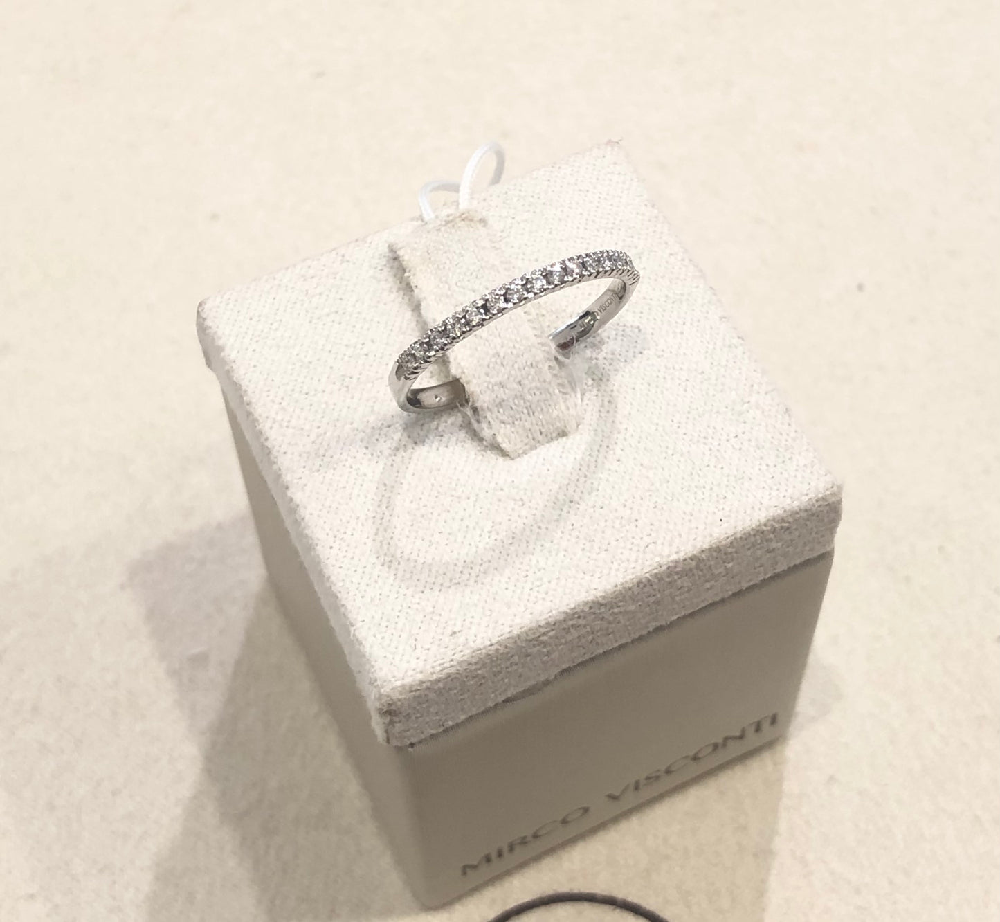 Anello Riviera con Diamante in Oro Bianco Mirco Visconti LE42/EM10