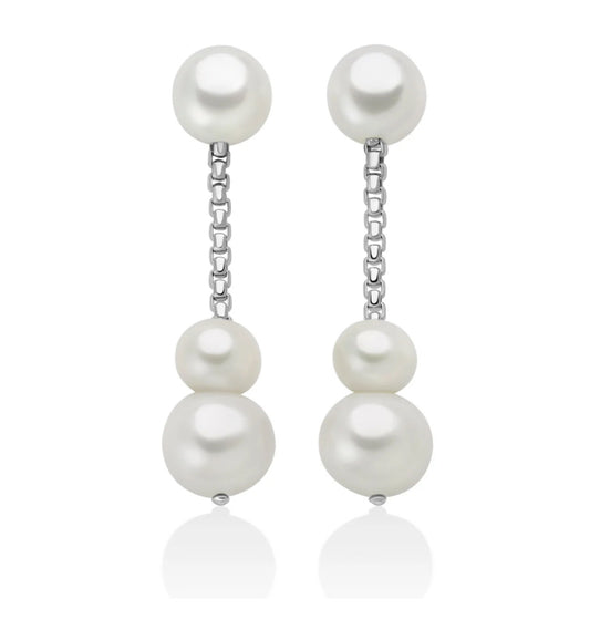 Orecchini Pendenti “I Gioielli Di Miss Italia”in Argento925 e Perle Oriente Miluna PER2768