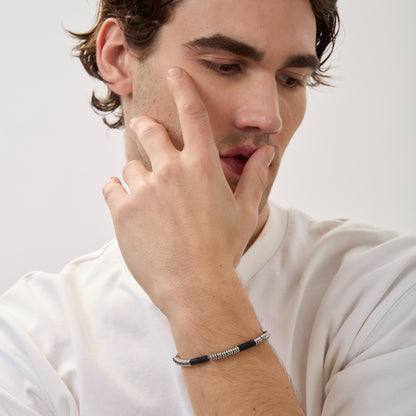 Bracciale Fusion Acciaio e Lava Breil TJ3875