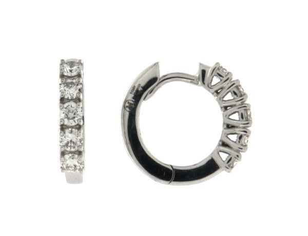 Orecchini a Cerchio con Diamante in Oro Bianco Mirco Visconti GM123/10