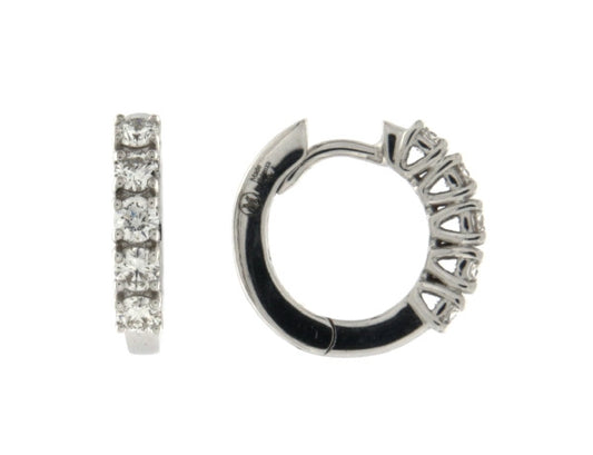 Orecchini a Cerchio con Diamante in Oro Bianco Mirco Visconti GM123/10