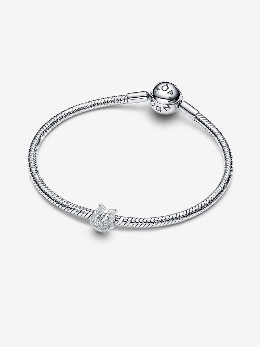 Mini Charm Ferro di cavallo effetto diamantato Argento Sterling 925 Pandora 794056C00