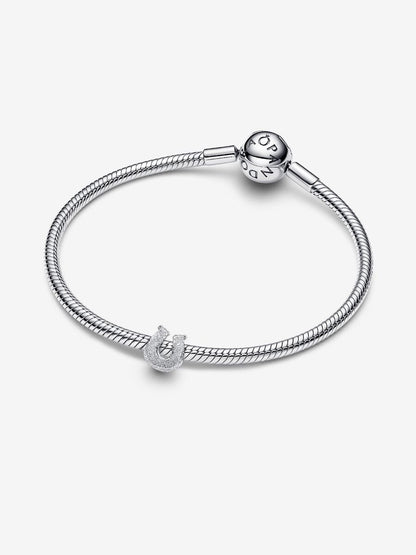 Mini Charm Ferro di cavallo effetto diamantato Argento Sterling 925 Pandora 794056C00