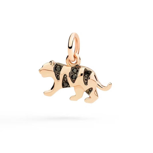Ciondolo Tigre Oro Rosa e Diamanti Dodo DMC6028-TIGER-DBK9R