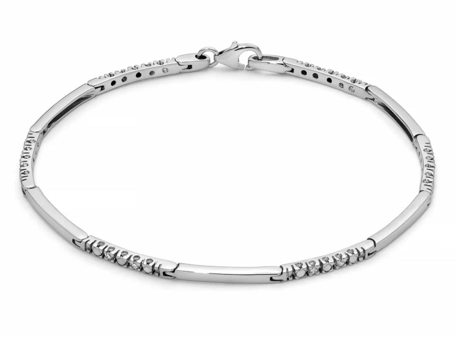 Bracciale con Diamanti in Oro Bianco Miluna BRD954