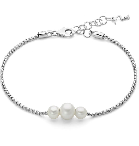 Bracciale “I Gioielli Di Miss Italia”in Argento925 e Tre Perle Oriente Miluna PBR3616