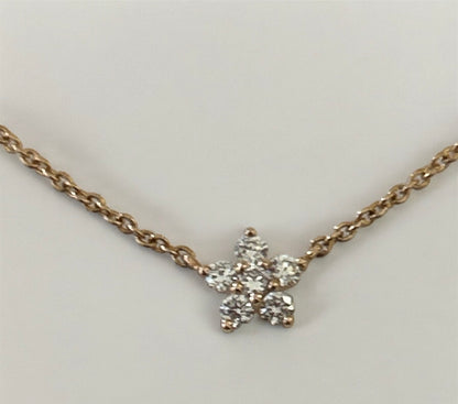 Flower Necklace in 18 Kt Rose Gold and Diamonds Crivelli 370-XN5198