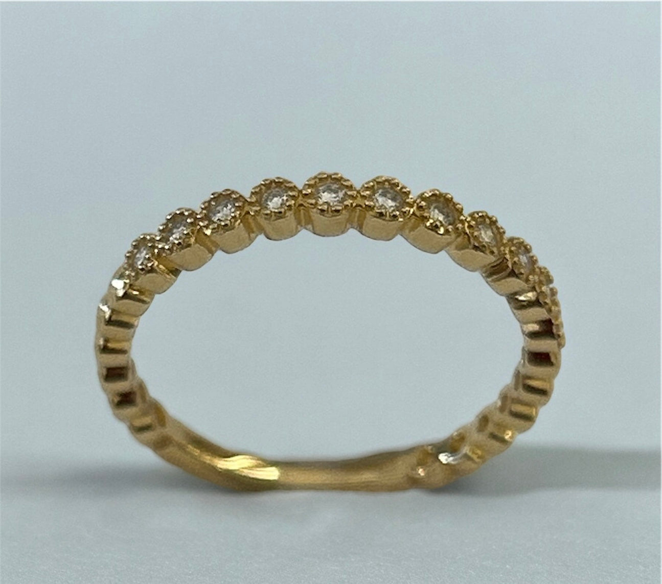 Anello Bollicine Oro Giallo 18 Kt E Diamanti Crivelli 370-XR4309