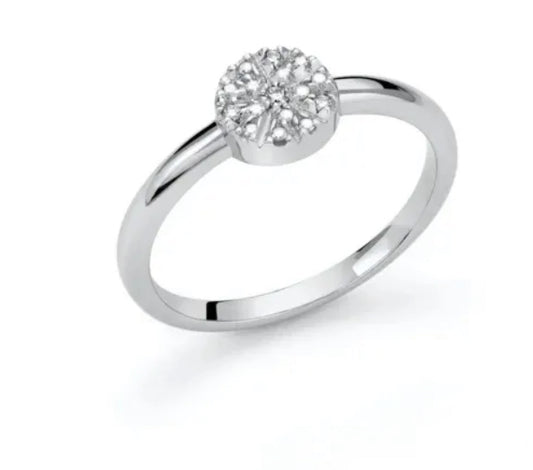 Anello con Diamanti Naturali e Argento925 Miluna LID3557M14
