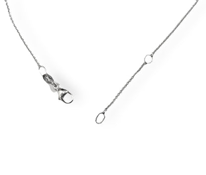 Initial S Necklace in 18 Kt White Gold and Crivelli Diamonds 002-LETTERA-S