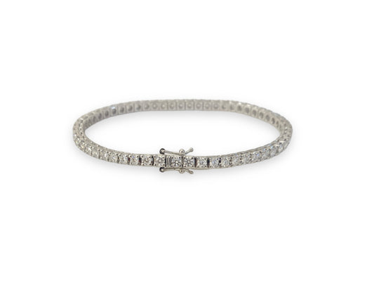 Bracciale Tennis Oro Bianco 18 Kt E Diamanti Crivelli 179-GRIF-56D