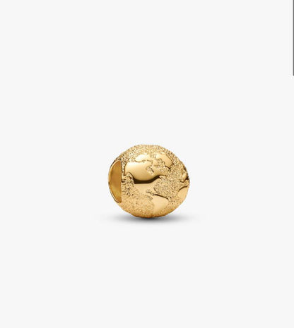 Mini Charm Mondo effetto diamantato Finitura in Oro Pandora 764529C00