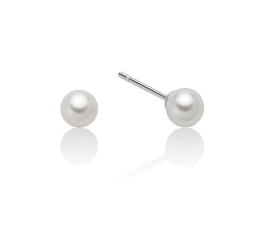 Orecchini di Perle Gemelle Oriente 4-4,5mm in Oro Bianco Miluna PPN445BMV3