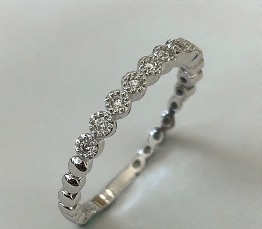 Bollicine Ring in 18 Kt White Gold and Diamonds Crivelli 370-XR3333