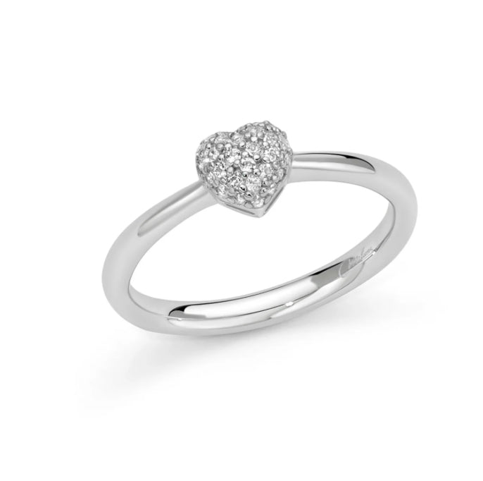 Anello “Giochi di Luce” in Argento925 e Topazi con Cuore Piccolo Miluna LID4006