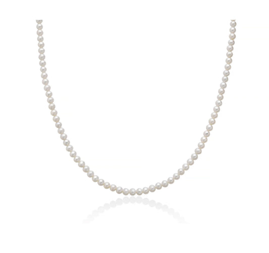 Collana di Perle Oriente 4-4,5mm con Chiusura in Oro Bianco 40 cm Miluna PCL6774