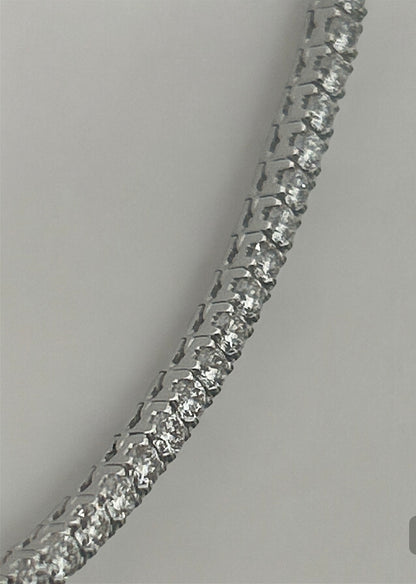 Tennis Necklace in 18 Kt White Gold and Diamonds Crivelli 045-3044