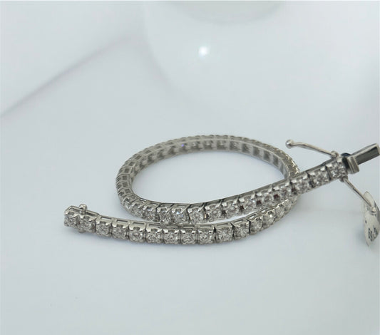 Bracciale Tennis Oro Bianco 18 Kt E Diamanti Crivelli 329-L1052-I