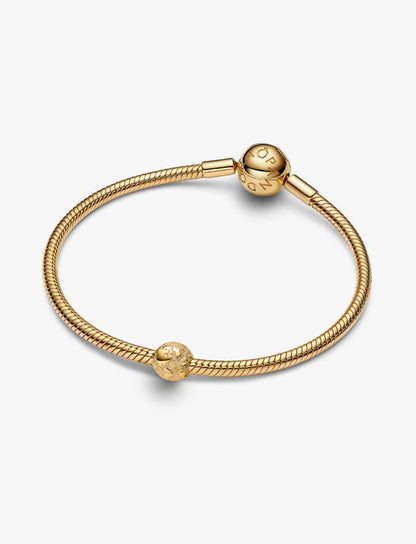 Mini Charm Mondo effetto diamantato Finitura in Oro Pandora 764529C00