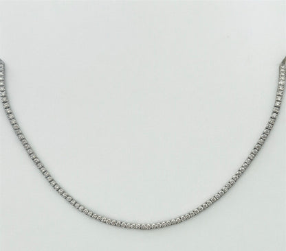 Tennis Necklace in 18 Kt White Gold and Diamonds Crivelli 045-3044