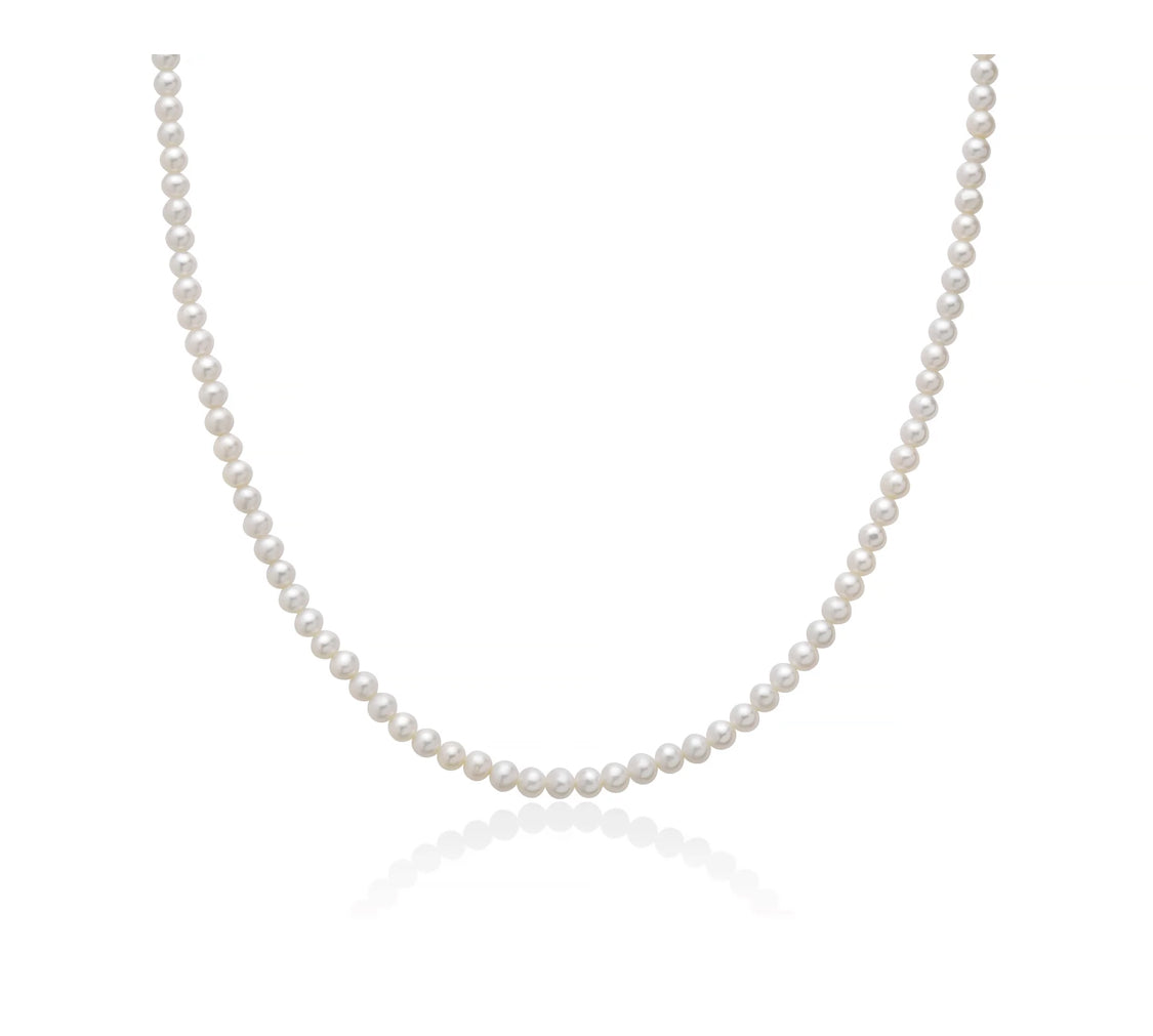 Collana di Perle Oriente 4,5-5mm con Chiusura in Oro Bianco 40 cm Miluna PCL6773
