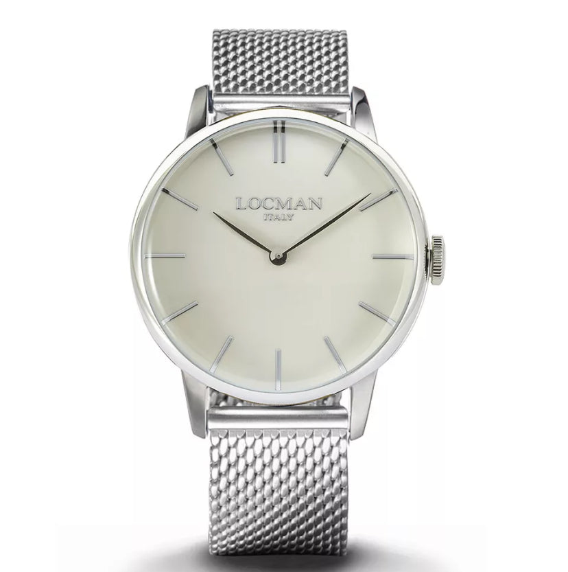 Orologio 1960 in Acciaio Silver Locman 0251V0500AVNKB0