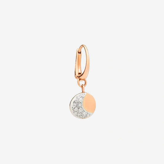 Moon &amp; Sun Earring - Luna 9 Kt Rose Gold and White Diamonds Dodo DHC2014_MOSUN_DB09R 