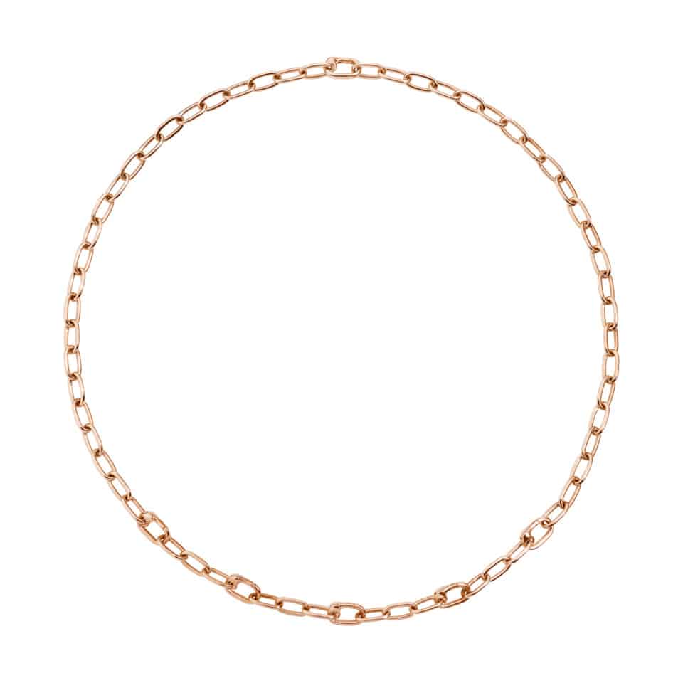 Essential Openable Link Necklace Gold Silver 18 Kt Rose Gold DCC1004_CHAIN_00RAG_40