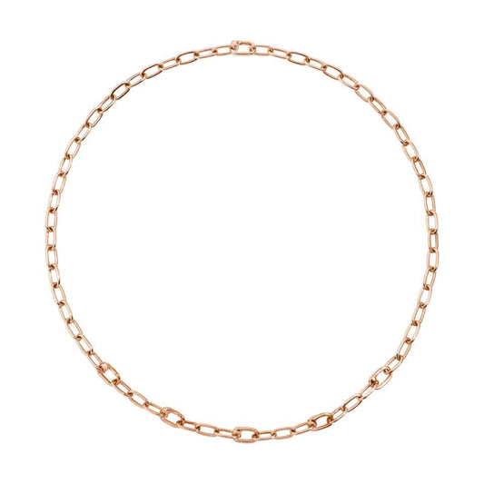 Collana Maglie Apribili Essential Argento Dorato Oro Rosa 18 Kt DCC1004_CHAIN_00RAG_40