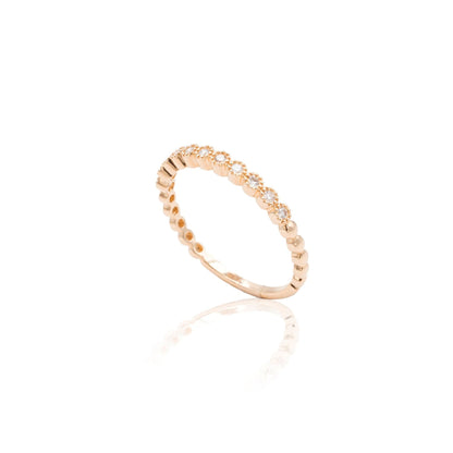 Bollicine Ring in 18 Kt Rose Gold and Diamonds Crivelli 370-XR3334